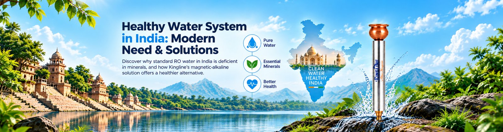 Healthy Water System in India: Kingline Magnetic Alkaline Solution